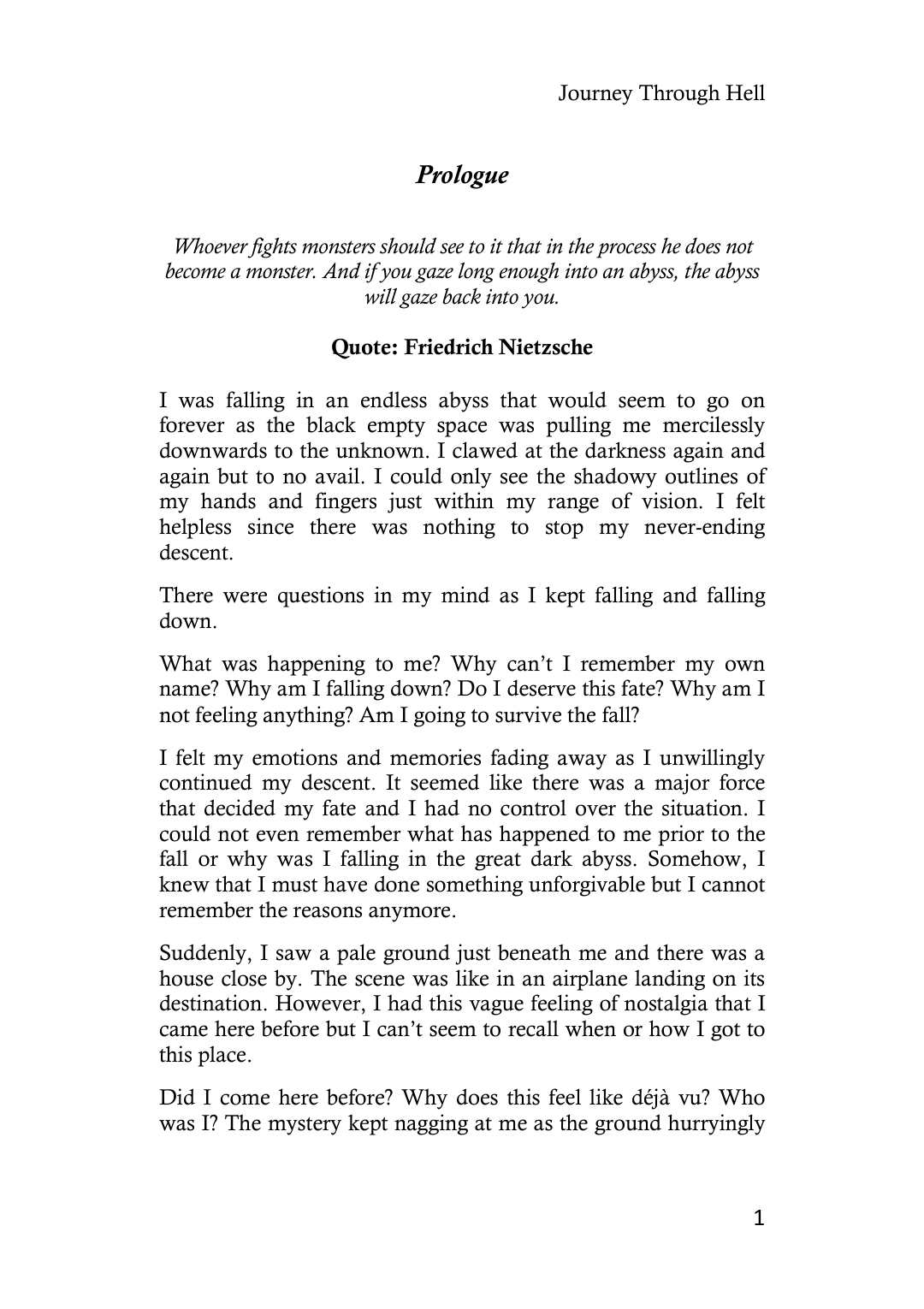 Page 2 of Journey Through Hell