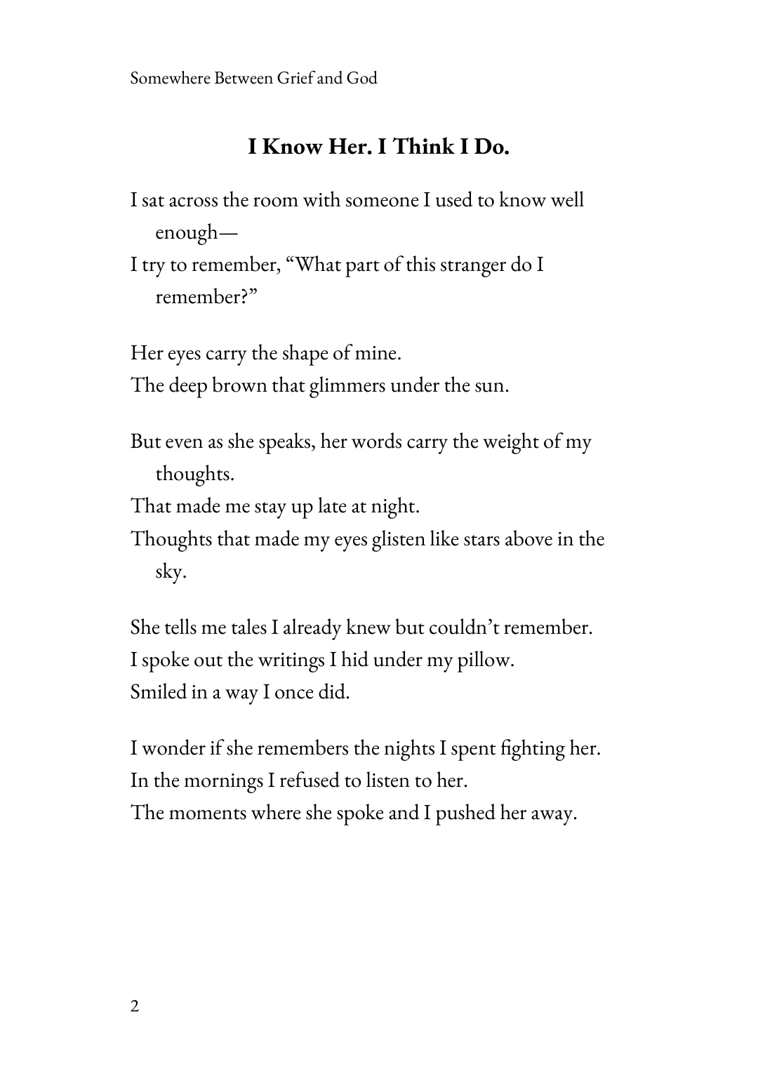 Page 6 of Somewhere Between Grief and God