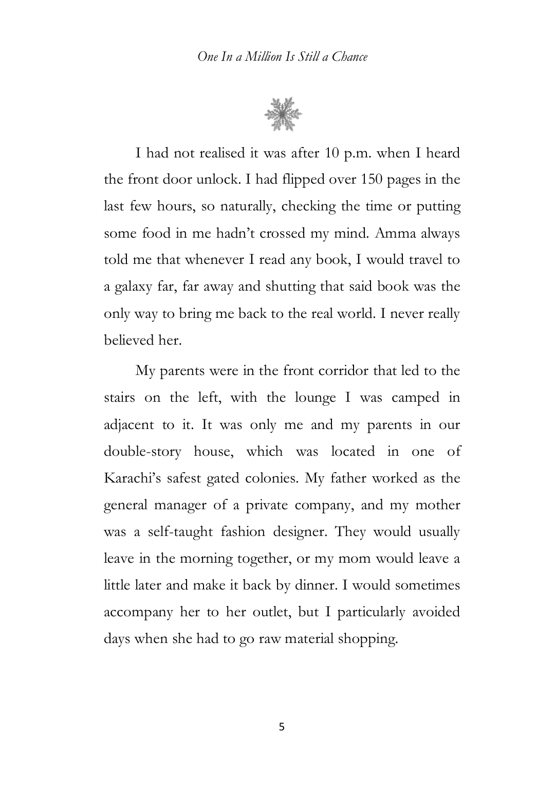 Page 5 of One In A Million Is Still A Chance