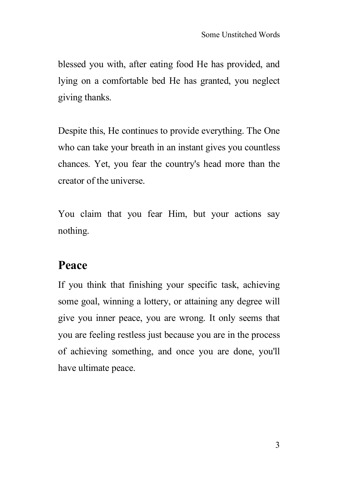 Page 5 of Some Unstitched Words