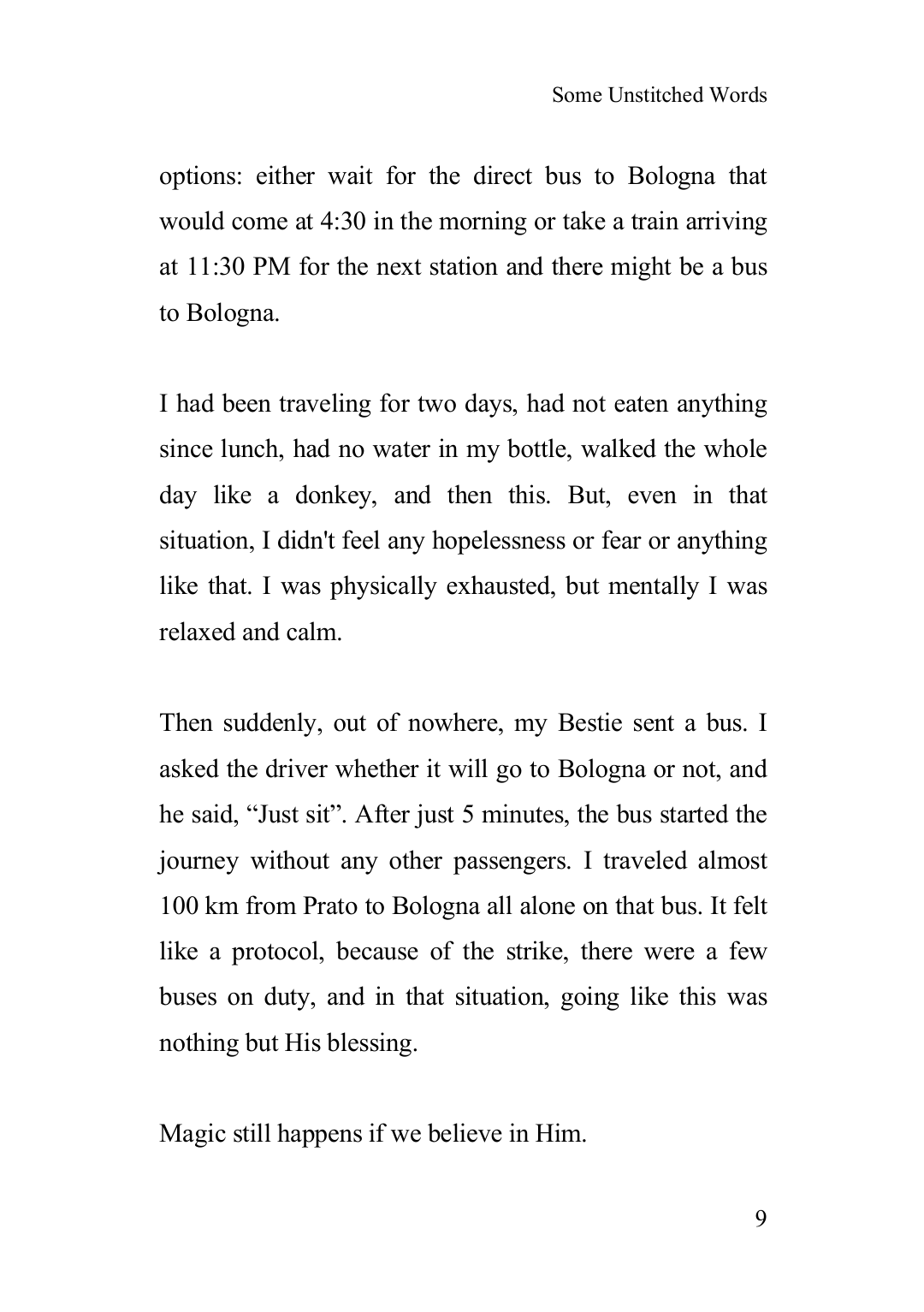 Page 8 of Some Unstitched Words