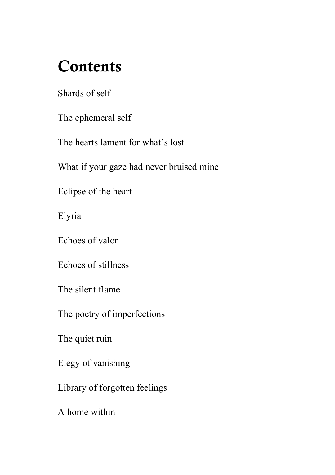 Page 1 of The Threads of An Unspoken Soul