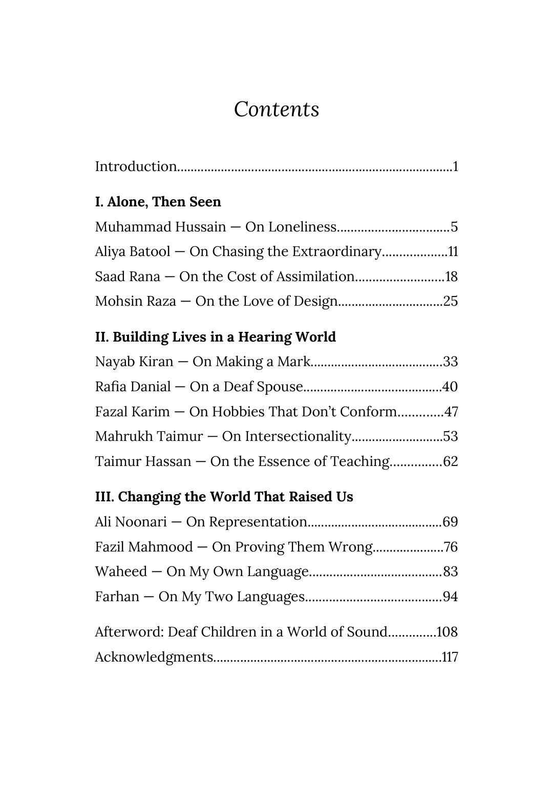 Page 1 of Stories Unheard: The Deaf of Pakistan