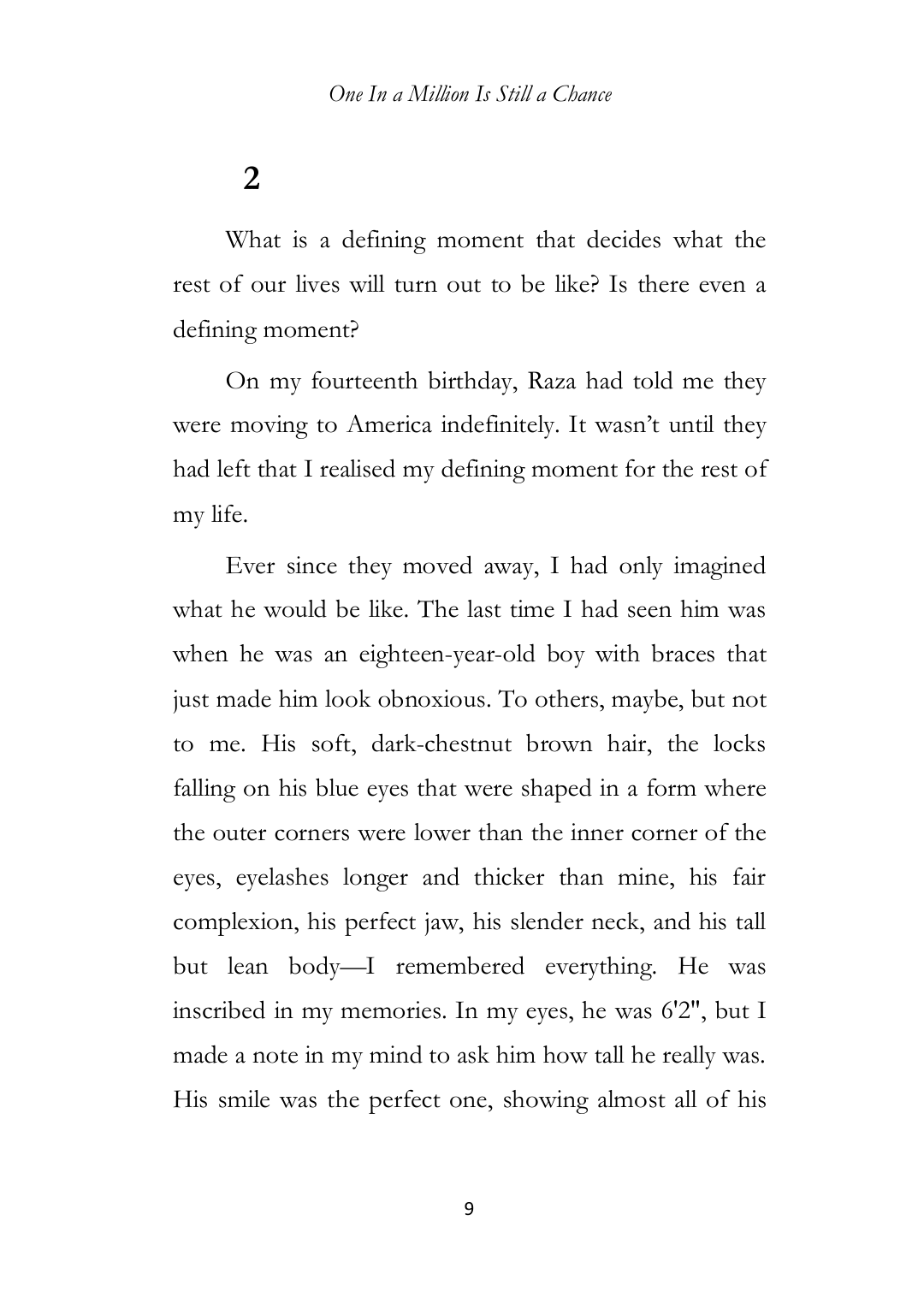 Page 9 of One In A Million Is Still A Chance